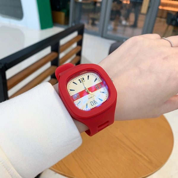 Square Watch Men'S And Women'S Internet Celebrity Junior High School Students Fashion Fashion Small Zhong Mori Retro Couple Sports Quartz Watch