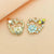 2 Pcs/Package Alloy Heart Shape Flower Bee Pendant Jewelry Accessories