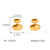 1 Pair Ig Style Novelty Classic Style Oval 304 Stainless Steel Titanium Steel 18K Gold Plated Ear Studs