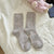 Elegant Lady Women'S Solid Color Wool Crew Socks A Pair