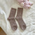 Elegant Lady Women'S Solid Color Wool Crew Socks A Pair