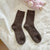 Elegant Lady Women'S Solid Color Wool Crew Socks A Pair