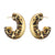 1 Pair Vintage Style C Shape Snake Pattern Leopard Plating Copper 18K Gold Plated Ear Cuffs Ear Studs