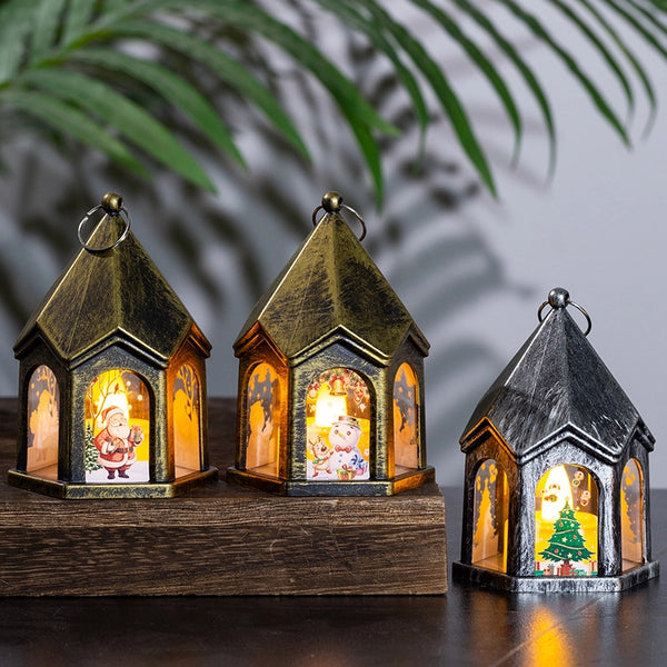 Christmas Decorations Children'S Luminous Gift Retro Night Light Christmas Tree Pendant Ornaments Desktop Layout Props