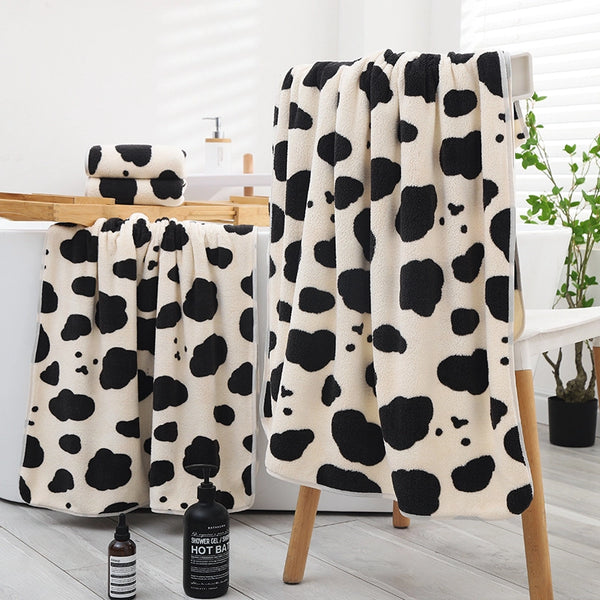 Coral Fleece Towel Bath Towel Soft High Density Cow Towel Household Daily Necessities Couple Gift Set