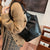 Women'S Pu Leather Solid Color Classic Style Dumpling Shape Zipper Tote Bag