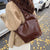 Women'S Pu Leather Solid Color Classic Style Dumpling Shape Zipper Tote Bag
