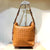 Women'S Pu Leather Solid Color Classic Style Weave Bucket Zipper Shoulder Bag