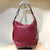 Women'S Pu Leather Solid Color Classic Style Weave Bucket Zipper Shoulder Bag