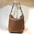 Women'S Pu Leather Solid Color Classic Style Weave Bucket Zipper Shoulder Bag