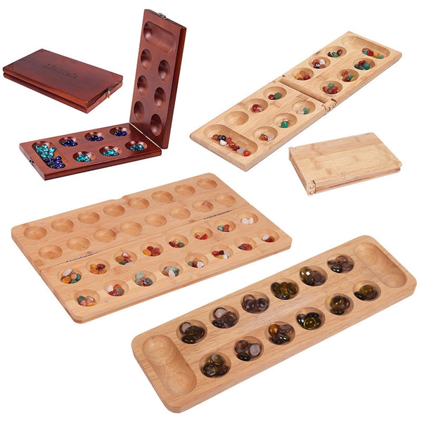 Gem Chess Mancala Children'S Puzzle Particles Returned To The Warehouse Solid Wood African Chess Hus