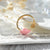 Elegant Sweet Heart Shape 304 Stainless Steel 14K Gold Plated Enamel Open Rings