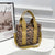 Women'S Nylon Leopard Classic Style Square Zipper Tote Bag