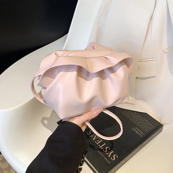 Women'S Medium Pu Leather Solid Color Vacation Classic Style Sewing Thread Square Buckle Crossbody Bag