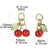 1 Piece 15*10Mm Glass Cherry Pendant Jewelry Accessories