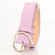 Minimalist Solid Color Imitation Leather Alloy Women'S Leather Belts