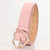 Minimalist Solid Color Imitation Leather Alloy Women'S Leather Belts