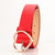 Minimalist Solid Color Imitation Leather Alloy Women'S Leather Belts