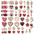 1 Piece 13*30Mm 15X25Mm 31X24Mm Zinc Alloy Xoxo Letter Heart Shape Pendant Jewelry Accessories