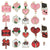 1 Piece 13*30Mm 15X25Mm 31X24Mm Zinc Alloy Xoxo Letter Heart Shape Pendant Jewelry Accessories