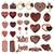 1 Piece 13*30Mm 15X25Mm 31X24Mm Zinc Alloy Xoxo Letter Heart Shape Pendant Jewelry Accessories
