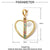 3 Pcs/Package 6*14Mm 304 Stainless Steel Shell Zircon Heart Pendant Jewelry Accessories
