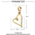 3 Pcs/Package 6*14Mm 304 Stainless Steel Shell Zircon Heart Pendant Jewelry Accessories
