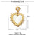 3 Pcs/Package 6*14Mm 304 Stainless Steel Shell Zircon Heart Pendant Jewelry Accessories