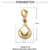 3 Pcs/Package 6*14Mm 304 Stainless Steel Shell Zircon Heart Pendant Jewelry Accessories