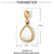 3 Pcs/Package 6*14Mm 304 Stainless Steel Shell Zircon Heart Pendant Jewelry Accessories