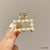 Elegant Women'S Geometric Flower Bow Knot Alloy Inlay Pearl Hair Claws