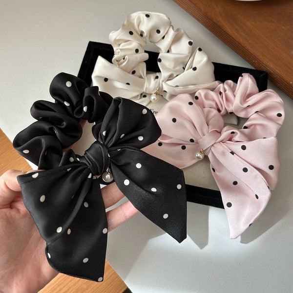 Sweet Minimalist Women'S Polka Dots Bow Knot Hair Tie