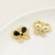 5 Pcs/Package 20 * 23Mm Alloy Artificial Pearls Rhinestones Flower Butterfly Pendant Jewelry Accessories