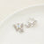 5 Pcs/Package 20 * 23Mm Alloy Artificial Pearls Rhinestones Flower Butterfly Pendant Jewelry Accessories