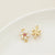 5 Pcs/Package 20 * 23Mm Alloy Artificial Pearls Rhinestones Flower Butterfly Pendant Jewelry Accessories