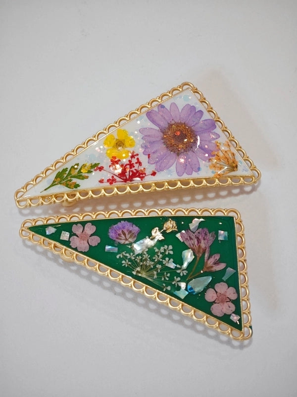 Elegant Pastoral Women'S Flower Mixed Materials Hair Clip