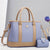 Women'S Pu Leather Color Block Elegant Classic Style Square Zipper Bag Sets
