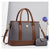 Women'S Pu Leather Color Block Elegant Classic Style Square Zipper Bag Sets
