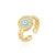 Ig Style Women Geometric Copper Inlay Rings