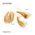 Ig Style Droplet Stainless Steel 18K Gold Plated Earrings