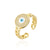 Ig Style Women Geometric Copper Inlay Rings