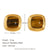 Hot Selling Second-Hand Niche Stainless Steel 18K Gold Plated Flower Pearl Pattern Square Black Jade Earrings For Women
