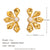 Hot Selling Second-Hand Niche Stainless Steel 18K Gold Plated Flower Pearl Pattern Square Black Jade Earrings For Women