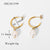 Ig Style Pearl Geometric Stainless Steel 18K Gold Plated Earrings