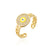 Ig Style Women Geometric Copper Inlay Rings