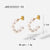 Ig Style Pearl Geometric Stainless Steel 18K Gold Plated Earrings