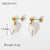 Ig Style Pearl Geometric Stainless Steel 18K Gold Plated Earrings