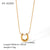 Ig Style Irregular Geometric U-Shape Stainless Steel Electroplating Necklaces
