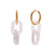 Fashion Ellipse Circle Geometric Acrylic 18K Gold Plated Earrings