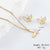 Ig Style Dragonfly Butterfly Insect Stainless Steel Electroplating Jewelry Sets